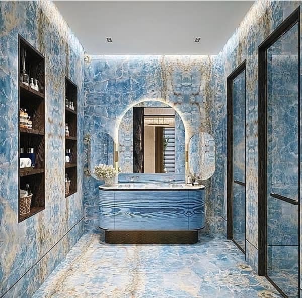 Ванная комната из оникса blue